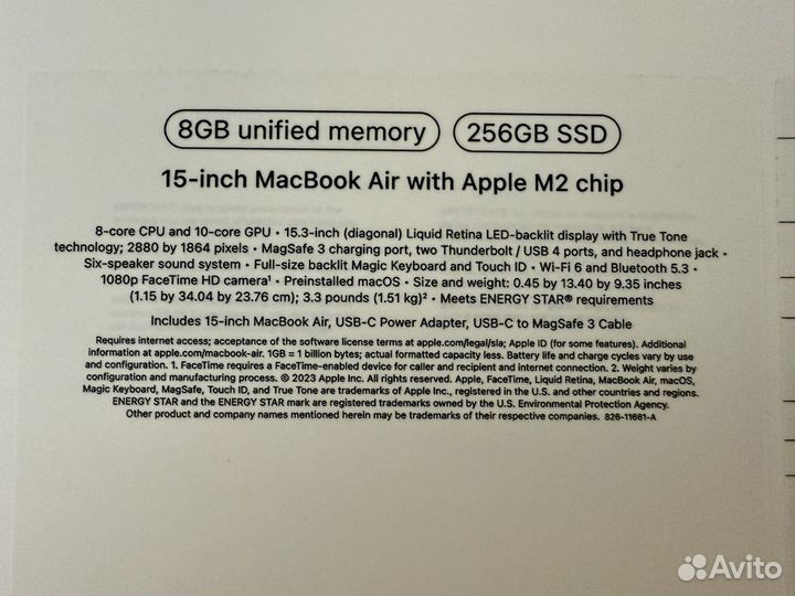 Apple macbook air 15 m2 2023