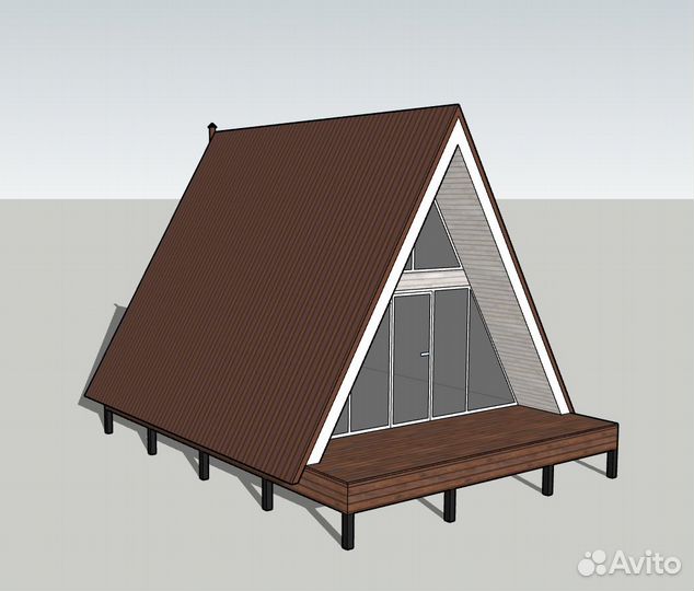 A-frame midi 6x6 дом под ключ строительство
