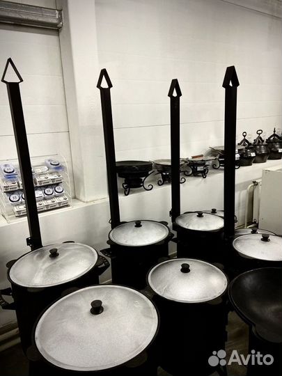 Казан чугунный узбекский 8л + печь