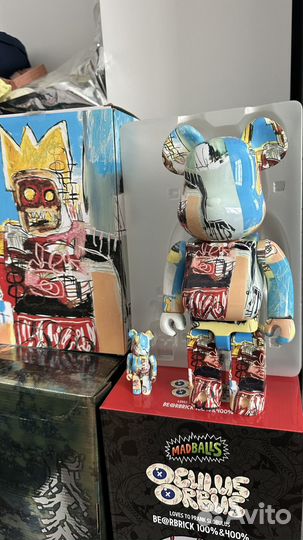 Bearbrick “Jean Michel Basquiat #6” 100 400 SET