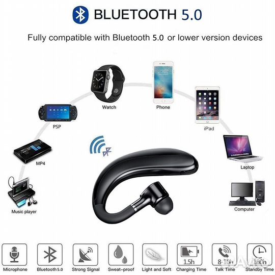 Bluetooth гарнитура s109 для разговоров