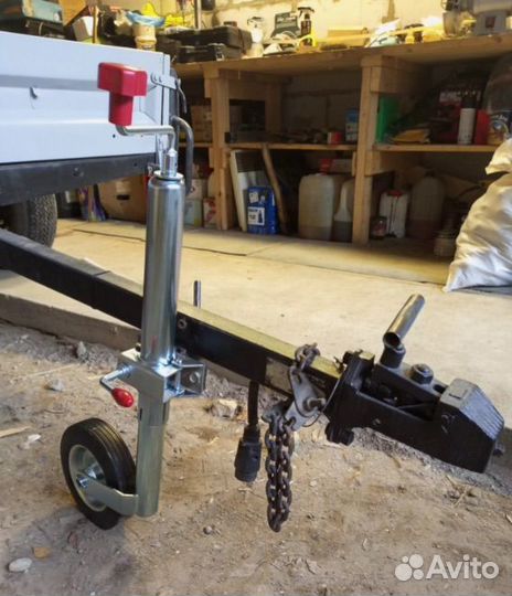 Колесо опорное подкатное для прицепа с кронштейном