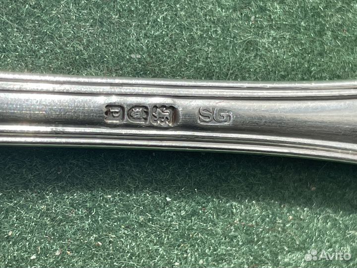 Антикварная Серебряная столовая ложка, Англия