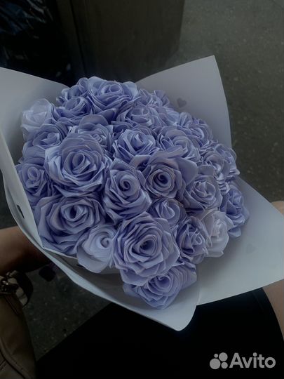 Свадебный букет дублер, букет из атласных лент