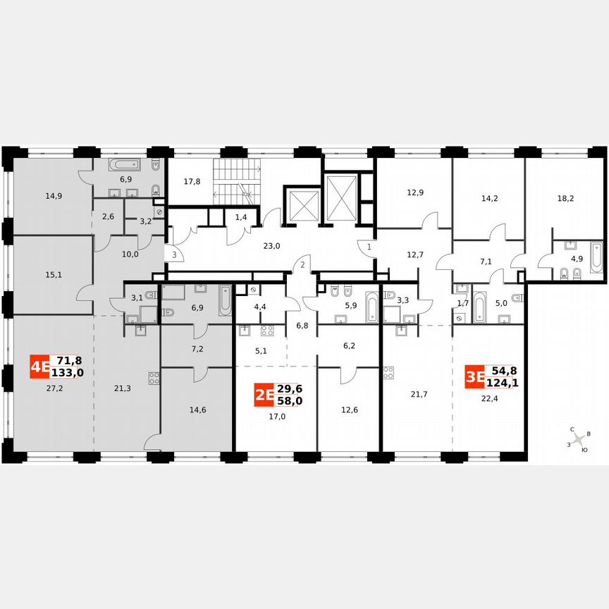 4-к. квартира, 135,8 м², 3/8 эт.