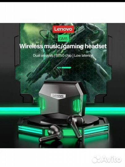 Беспроводные наушники Lenovo TWS GM5 Black