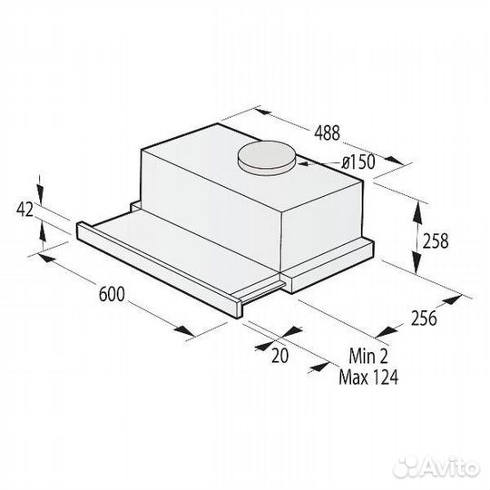 Вытяжка встраиваемая в шкаф Gorenje TH606E6B