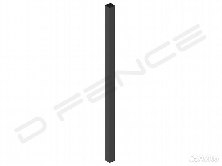 Столб для забора, 3d сетки 60х60х1,5мм, L2.7 м, Zn