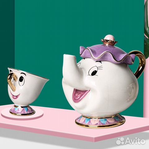 Набор чайник и чашка из "Красавицы и чудовище"