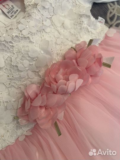 Нарядное платье для девочки 80 86