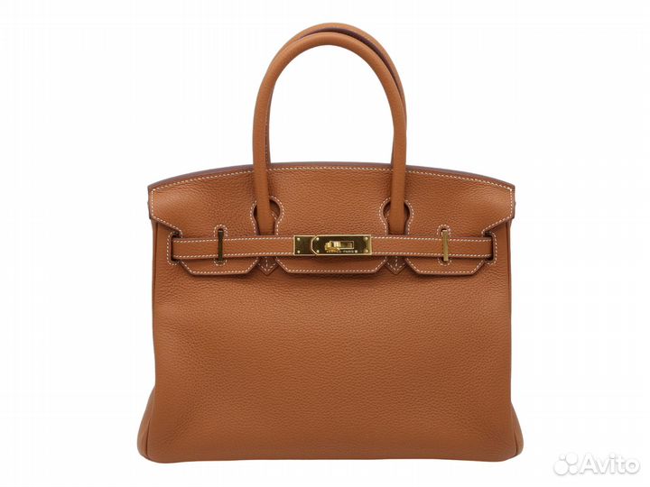 Сумка рыжая hermes birkin 30 togo