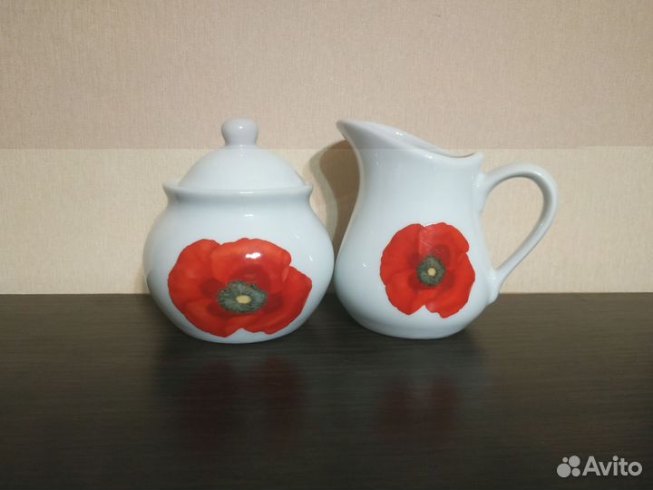 Сахарница, сливочник, чайная пара