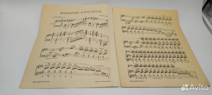 Антикварные, старинные музыкальные ноты Лист Д305