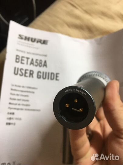 Микрофон Shure beta 58a made in Mexico