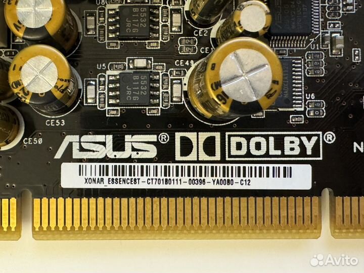 Топовая звуковая карта Asus xonar essence st (PCI)