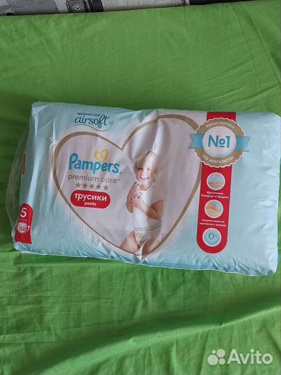 Подгузники трусики pampers premium care 5
