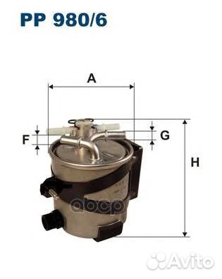 Фильтр топливный renault PP9806 Filtron
