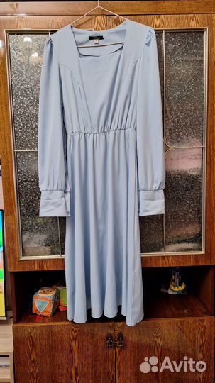 Вечернее платье 42 44 голубое