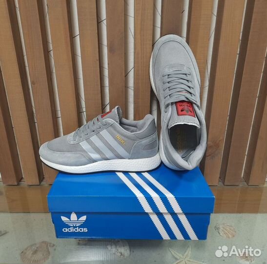 Кроссовки Adidas дышащие артикул 966 серый