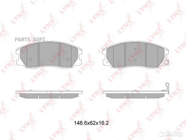 Lynxauto BD-1816 Колодки тормозные дисковые