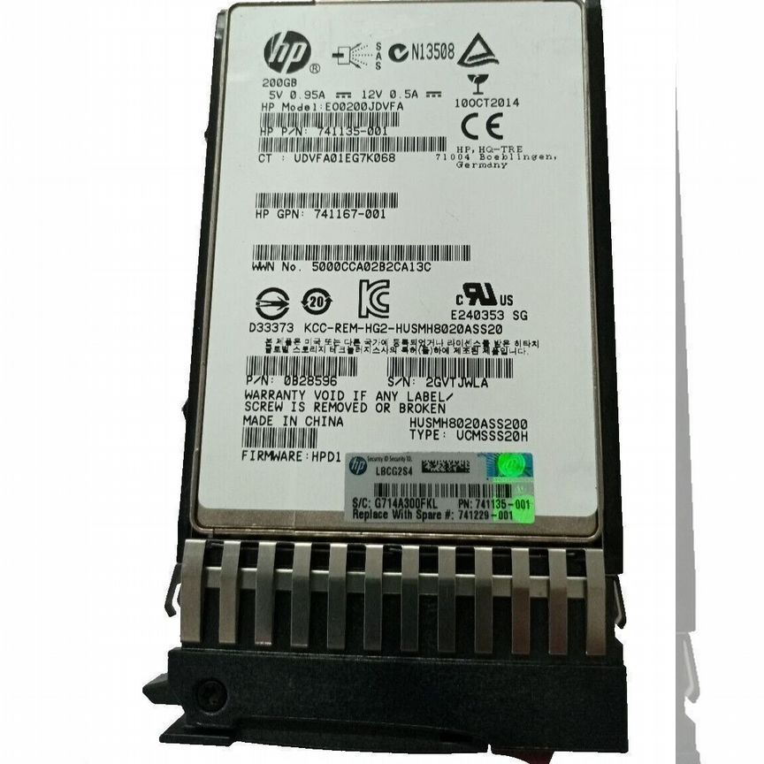 [802904-001] Жесткий Диск Hp 200gb Sas 2,5" Ssd 802904-001