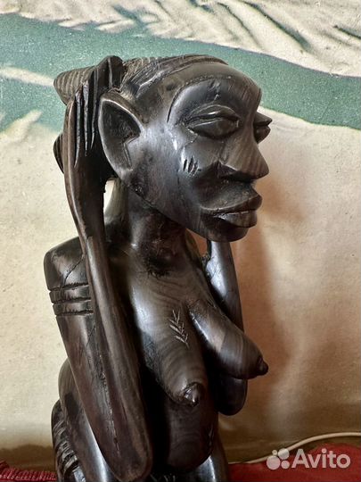 Африканская статуэтка черное дерево Луба