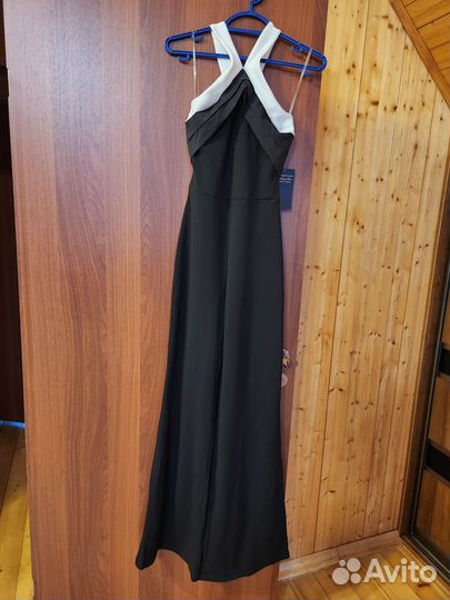 Женский формальный черный комбинезон