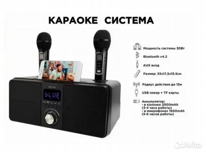 Sdrd SD-309 bluetooth колонка - караоке