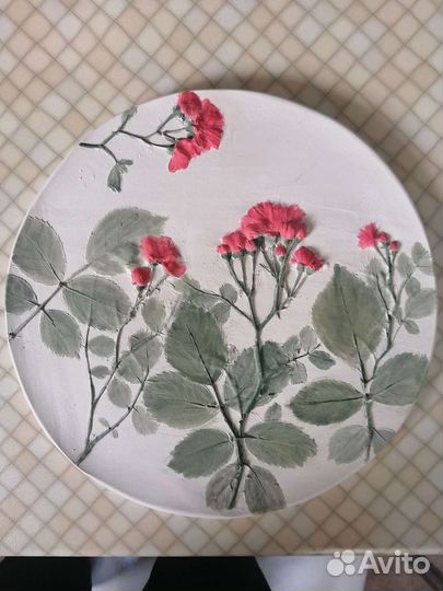 Панно настенное, ботанический барильеф