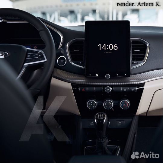 Магнитола Android LADA Vesta NG в стиле Techno