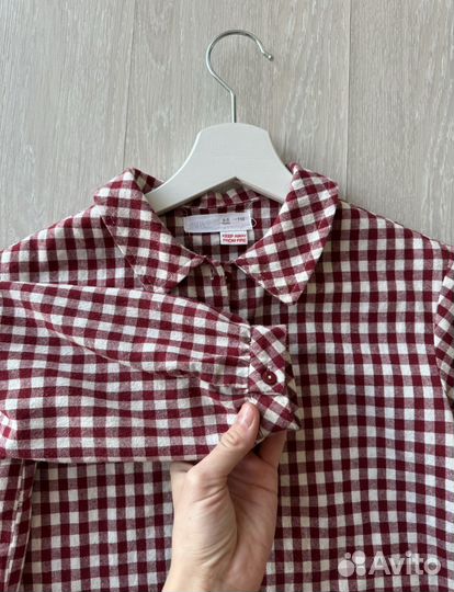 Рубашка zara. рубашка в клетку zara