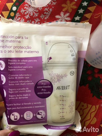 Пакеты для хранения молока avent новые