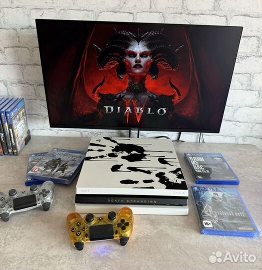 Ps4 pro +с играсми-дьябло4,хогварц легаси,ведьмак