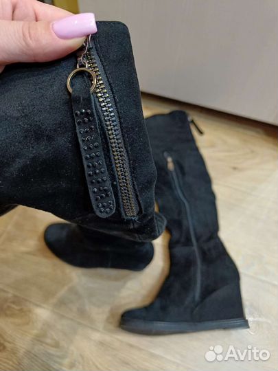 Сапоги зимние женские ботфорты