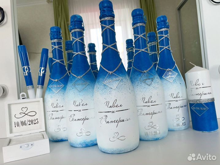 Свадебные бутылки, семейный банк, семейный очаг