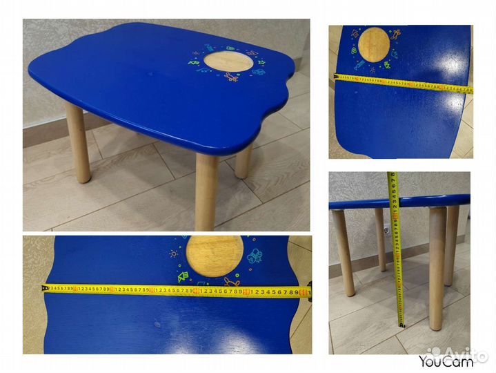 Детский стол и стул (натуральное дерево)