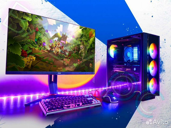 Игровой компьютер Ryzen 7 8700F / RX 7700 XT