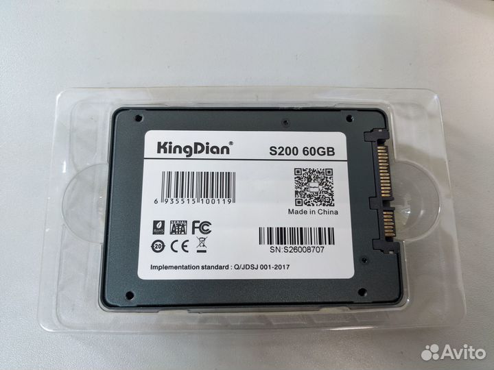SSD накопитель KingDian S200 60GB неисправный