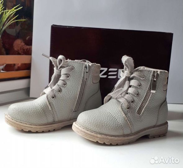 Ботинки детские натуральная кожа Zebra 25р
