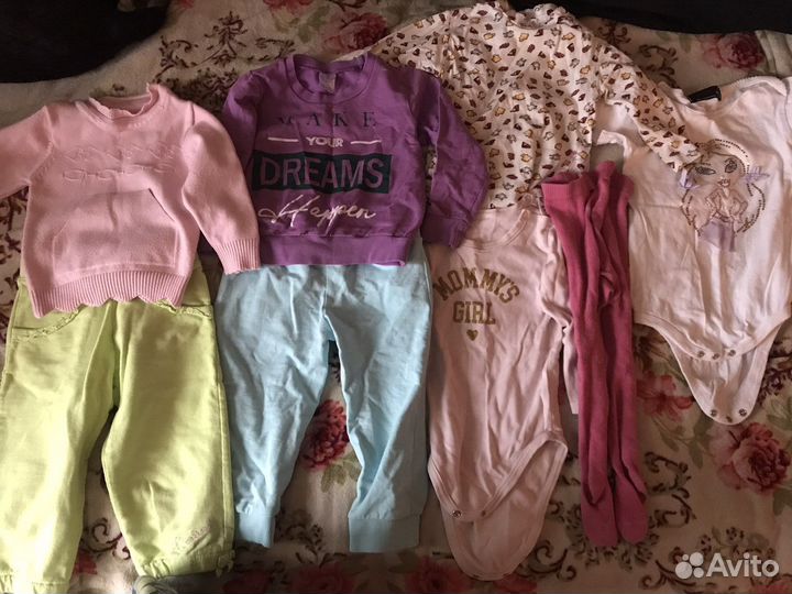 Детская одежда для девочек 86 92 пакетом