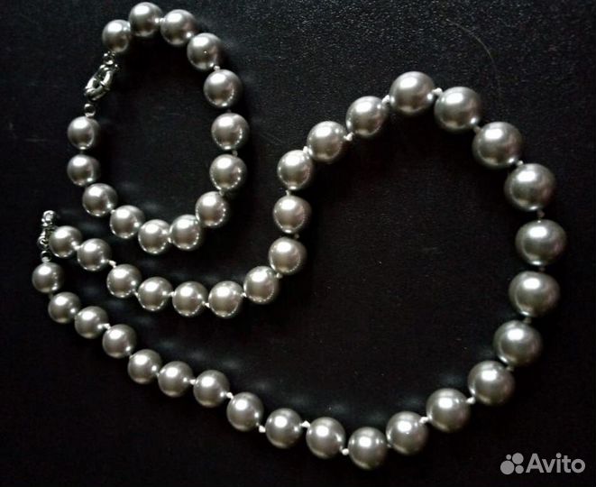 Жемчуг Майорка комплект бусы и браслет