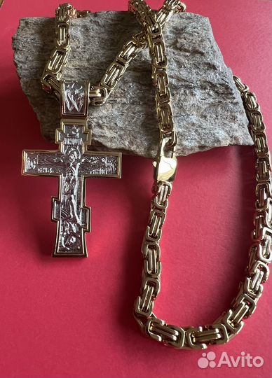 Крест и цепь