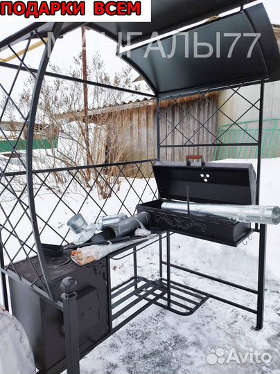 Кованные мангалы с крышей