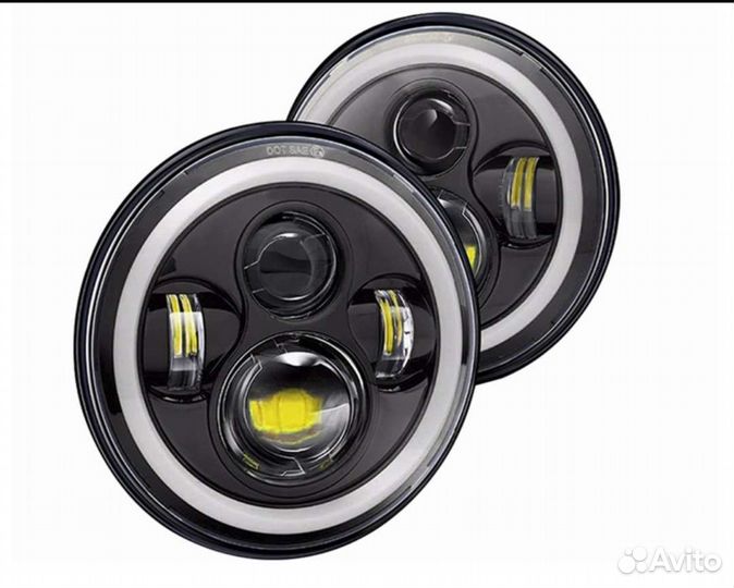 Led фары niva, уаз, 12-48v, 75w за 2шт