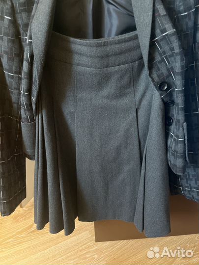 Костбм юбочный шерсть винтаж