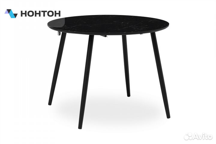 Стол Стенли черный мрамор