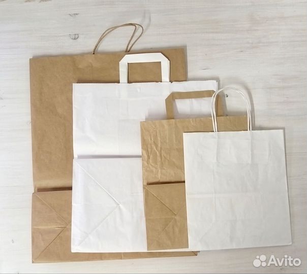 Пакеты подарочные, цветные, пакеты из крафт-бумаги