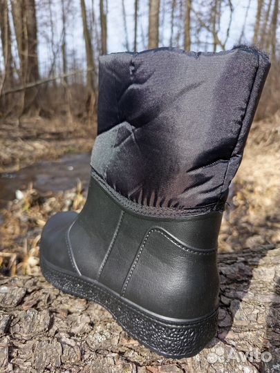 Сапоги резиновые женские весенние теплые эва