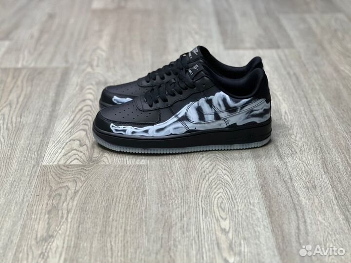 Кроссовки Nike Air Force 1 Skeleton Black (36-45)