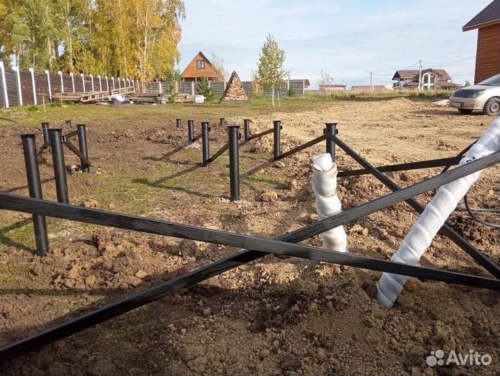 Свайно винтовой фундамент под ключ